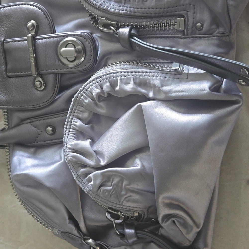 Botkier Gray Satin Satchel with Silver Hardware - Picture 4 of 7